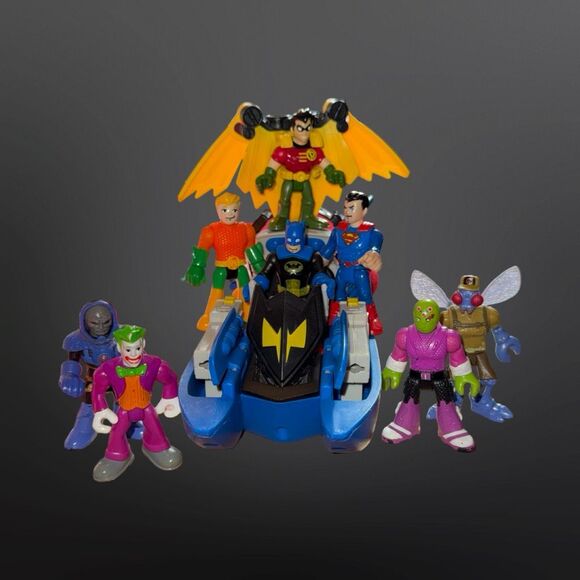 2014 Imaginext DC Batman Bat Boat Airboat Robin BatWings Darkseid Aquaman Figure - Picture 3 of 12